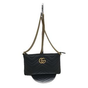 Gucci GG Marmont Quilting Bag Leather Black